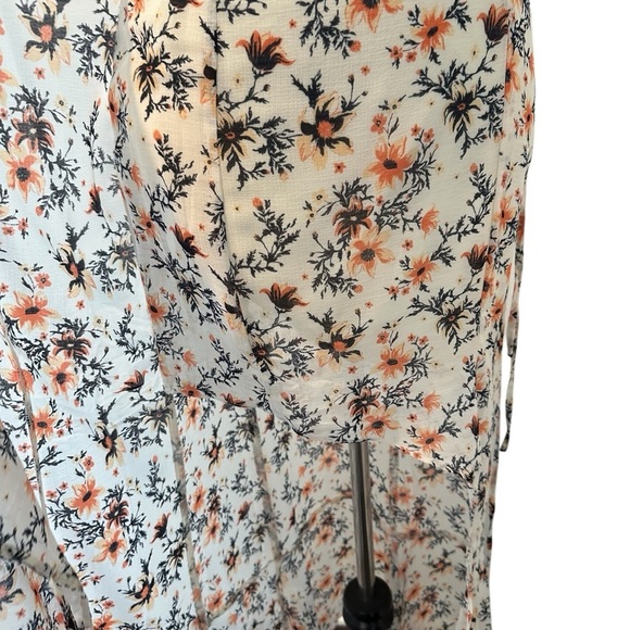 Free people Floral Maxi Skirt - Cream and Black, peach in size 8 - Picture 7 of 16